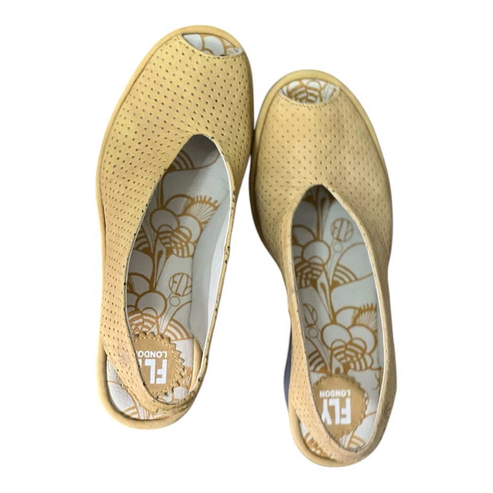 Fly London Women's butter yellow Perforated Shoes excellent condition